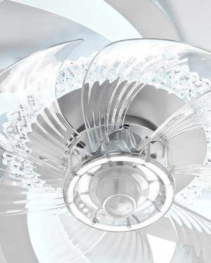 Lustre Ventilateur Moderne Fleur Dimmable App - Vue 2