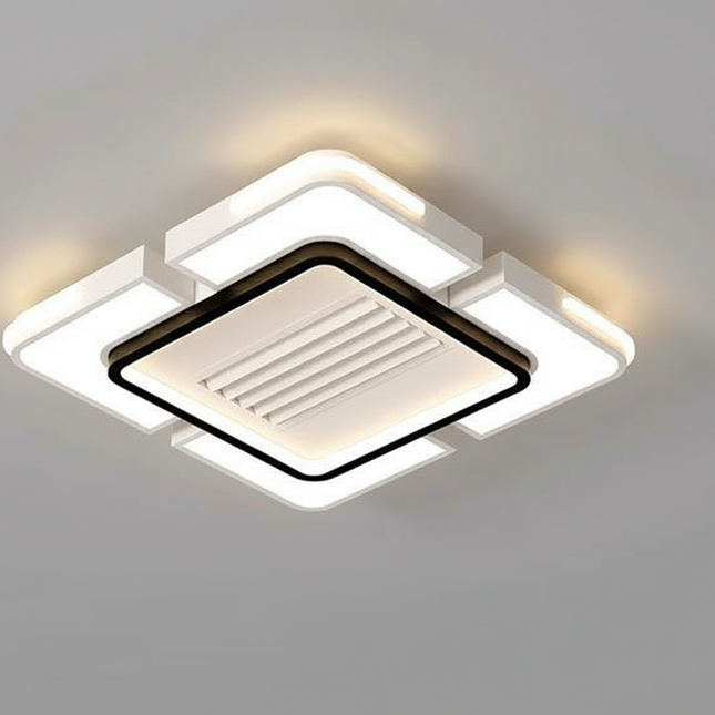 Lustre Ventilateur Moderne Sans Pales LED Carré - Vue 1