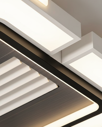 Lustre Ventilateur Moderne Sans Pales LED Carré - Vue 2