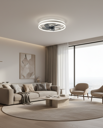Lustre Ventilateur Moderne Smart LED Silencieux - Vue 4