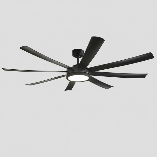 Lustre Ventilateur Noir 72p DC Réversible - Vue 1