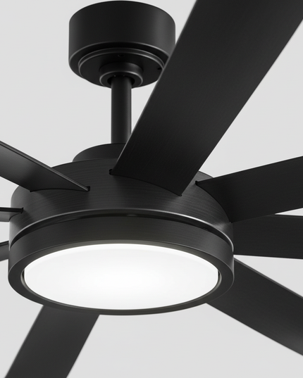 Lustre Ventilateur Noir 72p DC Réversible - Vue 2