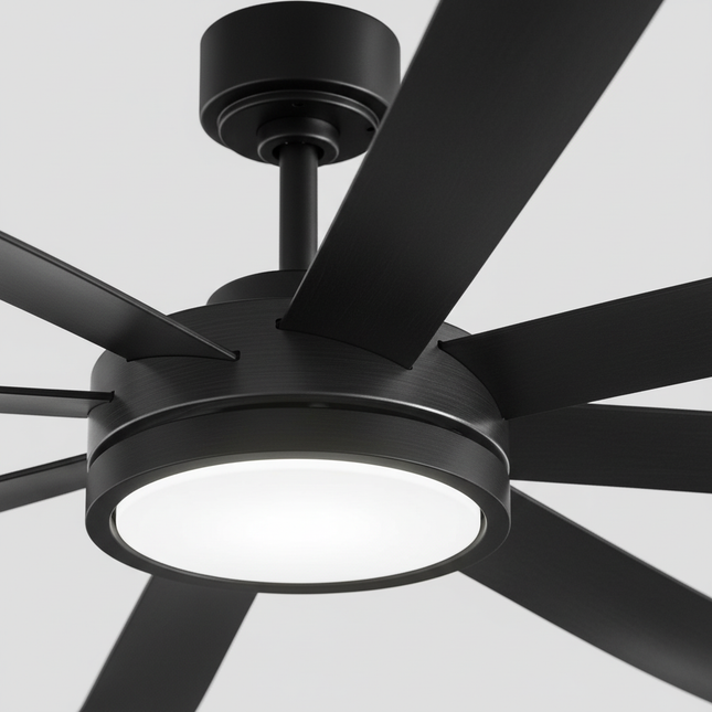 Lustre Ventilateur Noir 72p DC Réversible - Vue 2