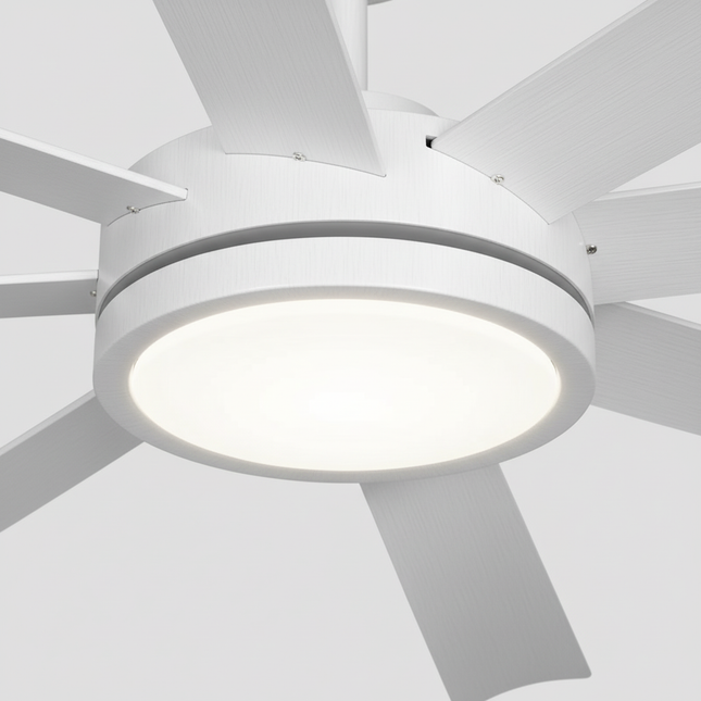 Lustre Ventilateur Noir Grand 3 Pales - Vue 2