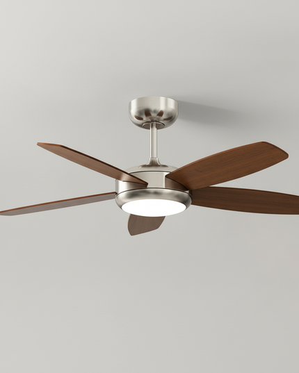 Lustre Ventilateur Noir Industriel Silencieux LED - FCHE - Blanc / Télécommande à intensité variable 220 V