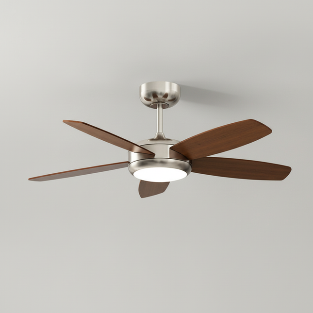 Lustre Ventilateur Noir Industriel Silencieux LED - Vue 1