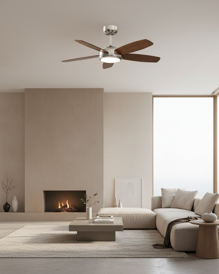 Lustre Ventilateur Noir Industriel Silencieux LED - Vue 4