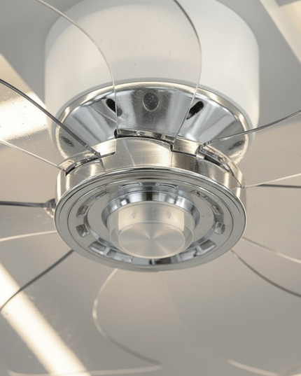 Lustre Ventilateur Noir Rétractable LED Dimmable - Vue 2