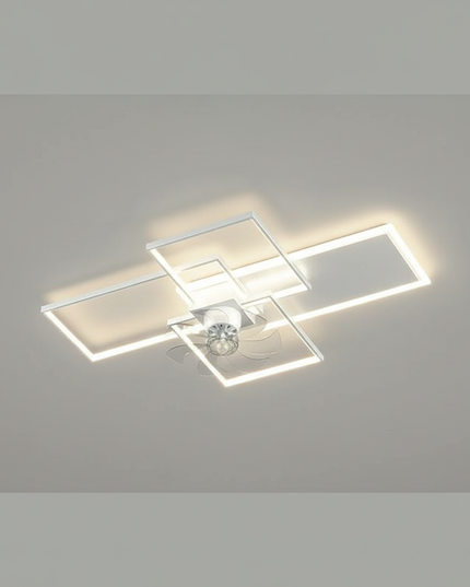 Lustre Ventilateur Noir Rétractable LED Dimmable - Vue 3