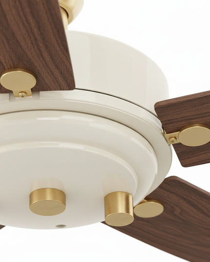 Lustre Ventilateur Noir Rétractable Réversible LED - Vue 2