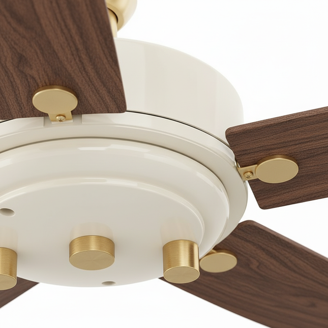 Lustre Ventilateur Noir Rétractable Réversible LED - Vue 2