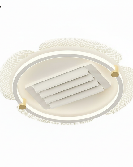 Lustre Ventilateur Noir Rétractable Réversible LED - Vue 3