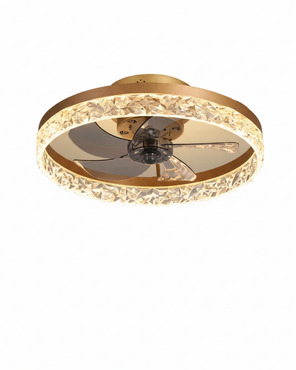 Lustre Ventilateur Noir Rétractable Silencieux - Vue 1