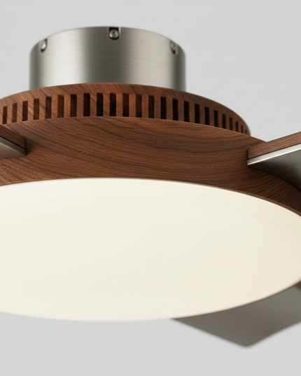 Lustre Ventilateur Noyer Sans Pales Silencieux - Vue 2