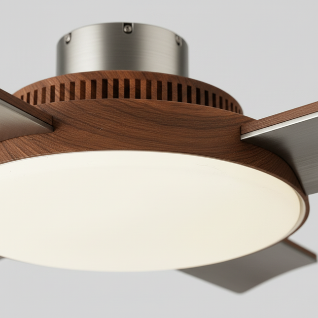 Lustre Ventilateur Noyer Sans Pales Silencieux - Vue 2