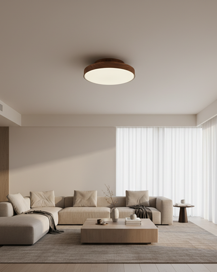 Lustre Ventilateur Noyer Sans Pales Silencieux - Vue 4