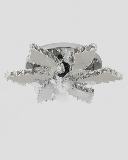 Lustre Ventilateur Pales Rétractables Cristal LED - ceiling fan / United States