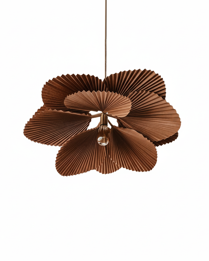 Lustre Ventilateur Papier Floral Fait Main - Vue 1