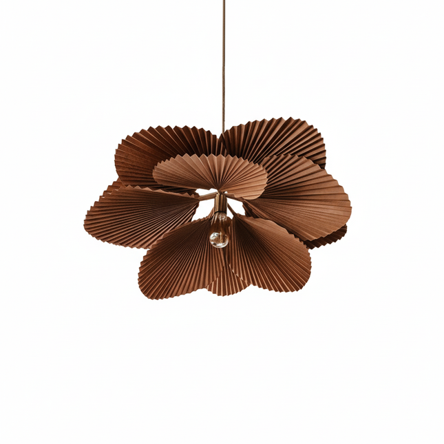 Lustre Ventilateur Papier Floral Fait Main - Vue 1