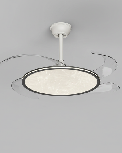 Lustre Ventilateur Plein Spectre Bois Anthracite - A2 - Noyer / variateur à distance