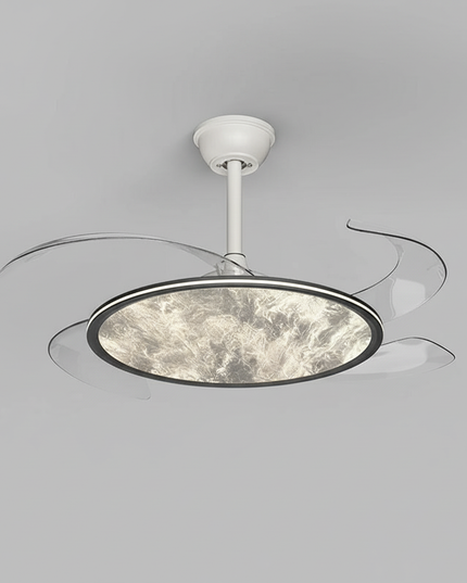 Lustre Ventilateur Plein Spectre Bois Anthracite - B2 - Blanc / variateur à distance