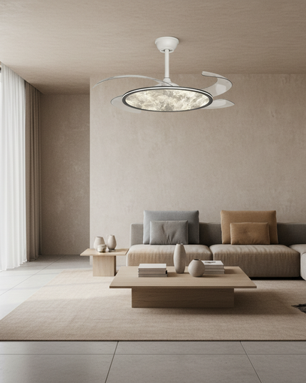 Lustre Ventilateur Plein Spectre Bois Anthracite - Vue 4