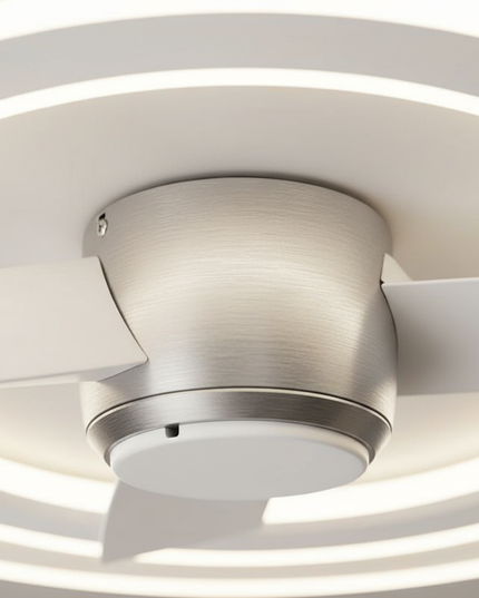 Lustre Ventilateur Rétractable Blanc LED Intelligent - Vue 2