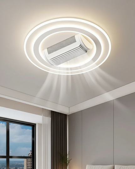 Lustre Ventilateur Rétractable Blanc LED Intelligent - Vue 3