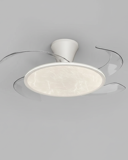 Lustre Ventilateur Rétractable Bois Ultra-fin Chambre - Vue 1