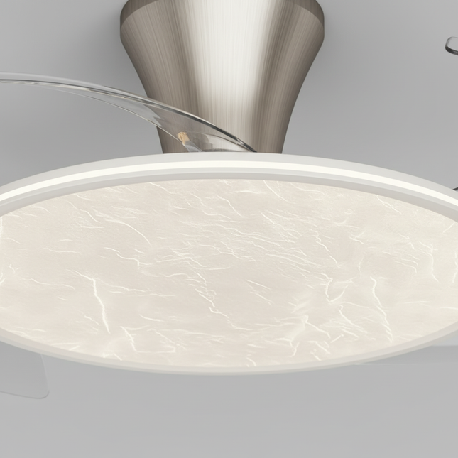 Lustre Ventilateur Rétractable Bois Ultra-fin Chambre - Vue 2