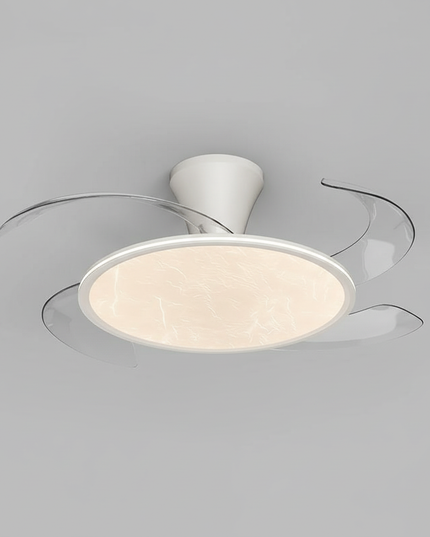 Lustre Ventilateur Rétractable Bois Ultra-fin Chambre - Vue 3