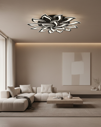 Lustre Ventilateur Rétractable Lotus Blanc - Vue 4