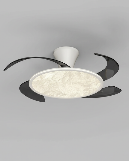 Lustre Ventilateur Rétractable Moderne Dimmable - B2 - Noir / Intensité réglable par télécommande