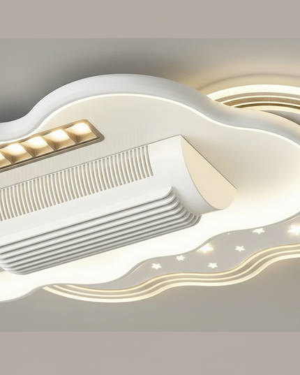 Lustre Ventilateur Rétractable Moderne LED Dimmable - Vue 2