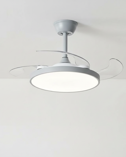 Lustre Ventilateur Rétractable Moderne LED Noir - Blanc 40 cm (36") / 220 V