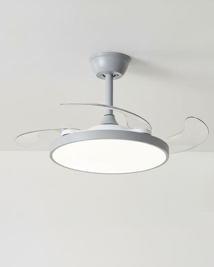 Lustre Ventilateur Rétractable Moderne LED Noir - Blanc 48 cm (48") / 220 V