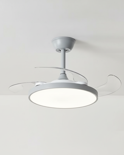 Lustre Ventilateur Rétractable Moderne LED Noir - Vue 3