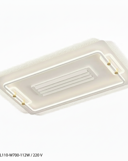 Lustre Ventilateur Rétractable Noir Dimmable - Blanc-L110-W700-112W / 220 V