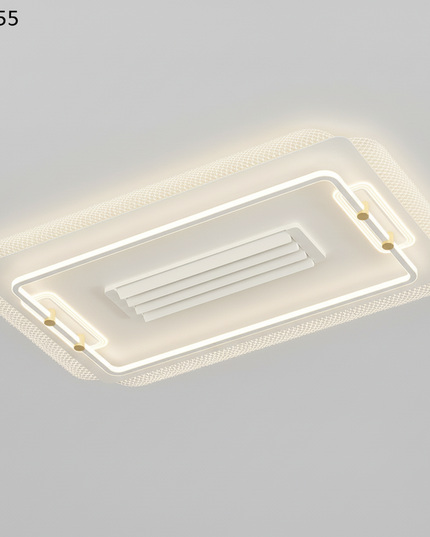 Lustre Ventilateur Rétractable Noir Dimmable - Vue 3