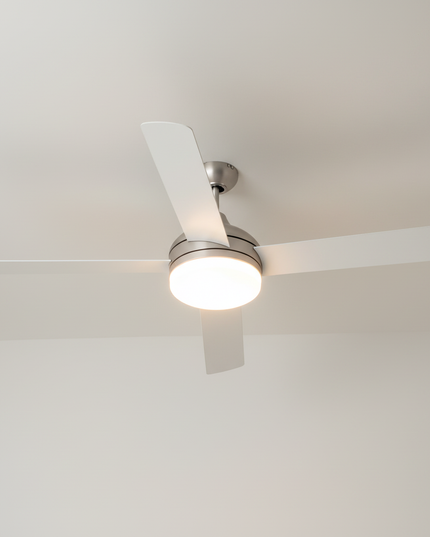 Lustre Ventilateur Rétractable Noir LED Réversible - Vue 3