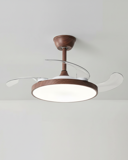 Lustre Ventilateur Rétractable Noir LED Silencieux - 107 cm (42") / 85–265 V