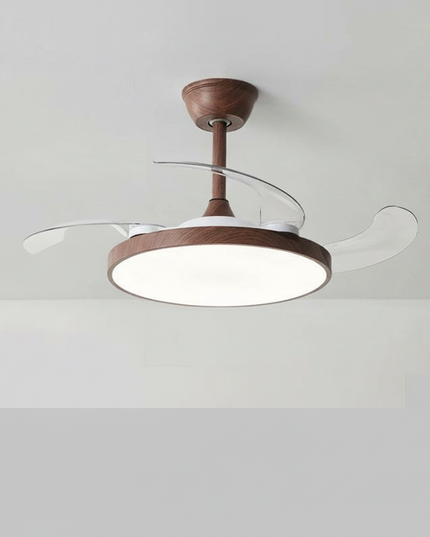 Lustre Ventilateur Rétractable Noir LED Silencieux - Vue 1