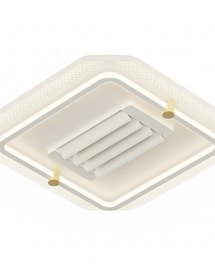 Lustre Ventilateur Rétractable Noir Réversible LED - Blanc-L55-l55-58W / 220 V