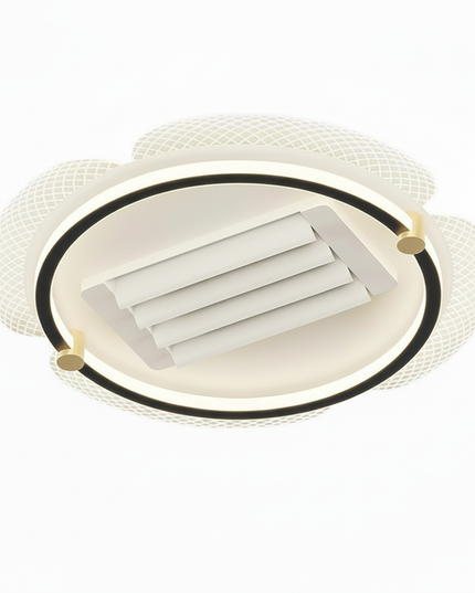 Lustre Ventilateur Rétractable Noir Réversible - Vue 1