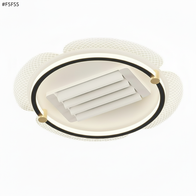 Lustre Ventilateur Rétractable Noir Réversible - Vue 1