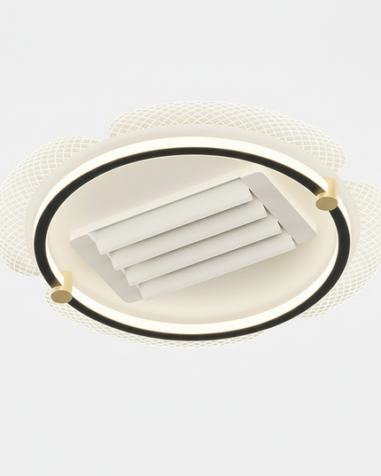 Lustre Ventilateur Rétractable Noir Réversible - Vue 3