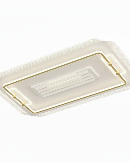 Lustre Ventilateur Rétractable Réversible Noir - Or-L110-W700-112W / 220 V