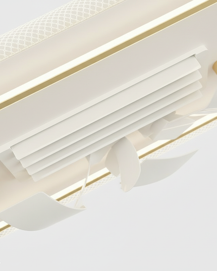 Lustre Ventilateur Rétractable Réversible Noir - Vue 2