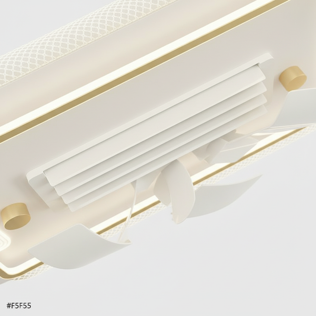 Lustre Ventilateur Rétractable Réversible Noir - Vue 2