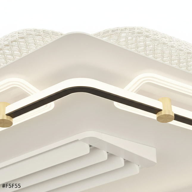 Lustre Ventilateur Rétractable Réversible Noir - Vue 2